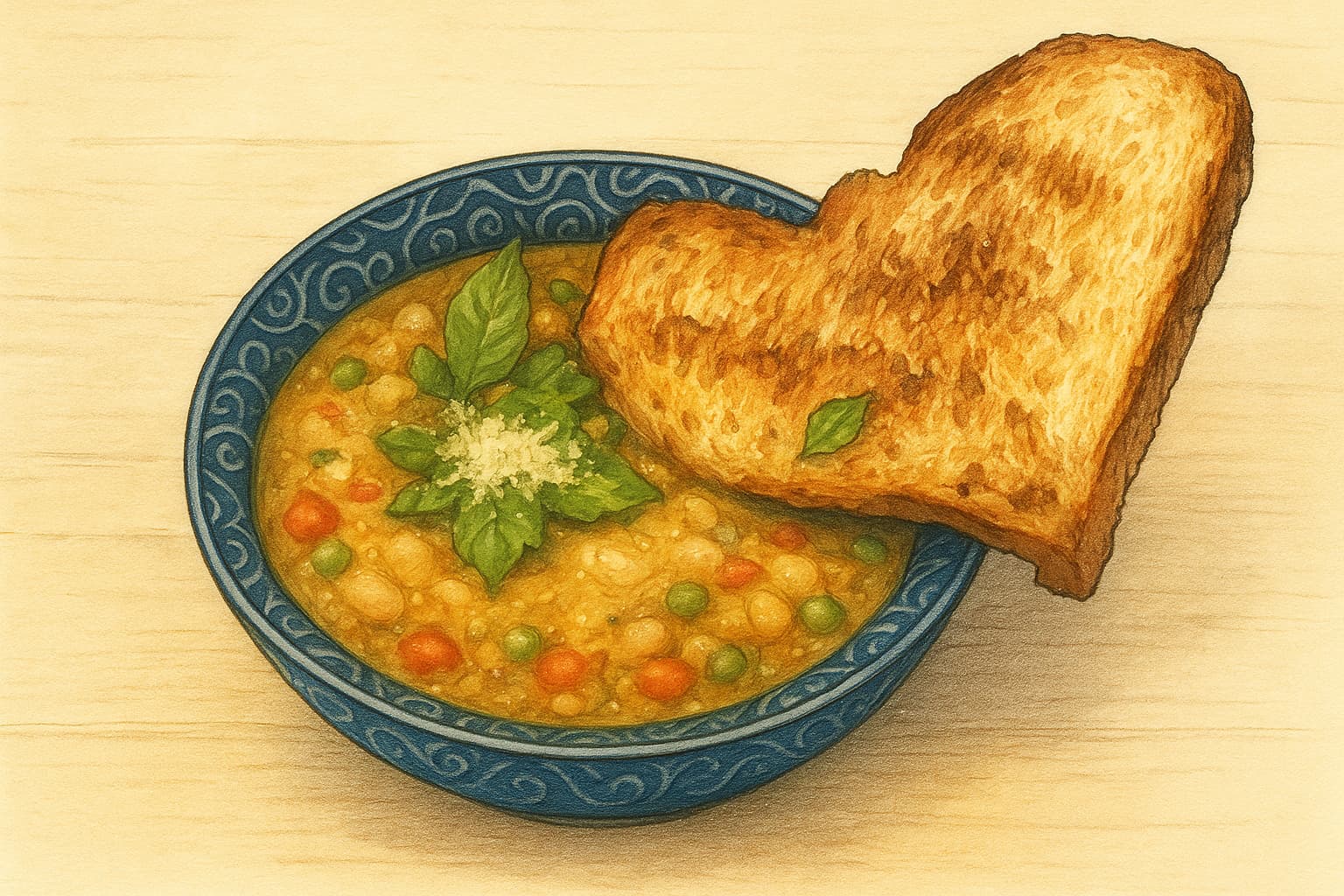 Minestrone verde aux légumes et haricots blancs