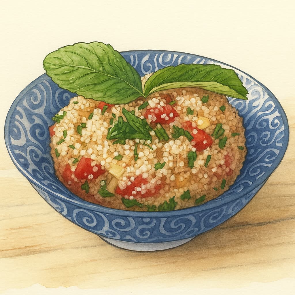 Plat de taboulé marocain
